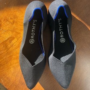 Rothy’s The Point - Black Solid flats
